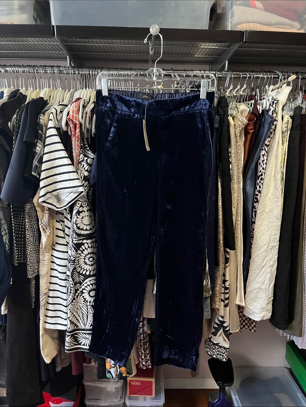J CREW PULL ON EASY PANTS VELVET NEW with TAGS SZ 0 - Picture 2 of 4
